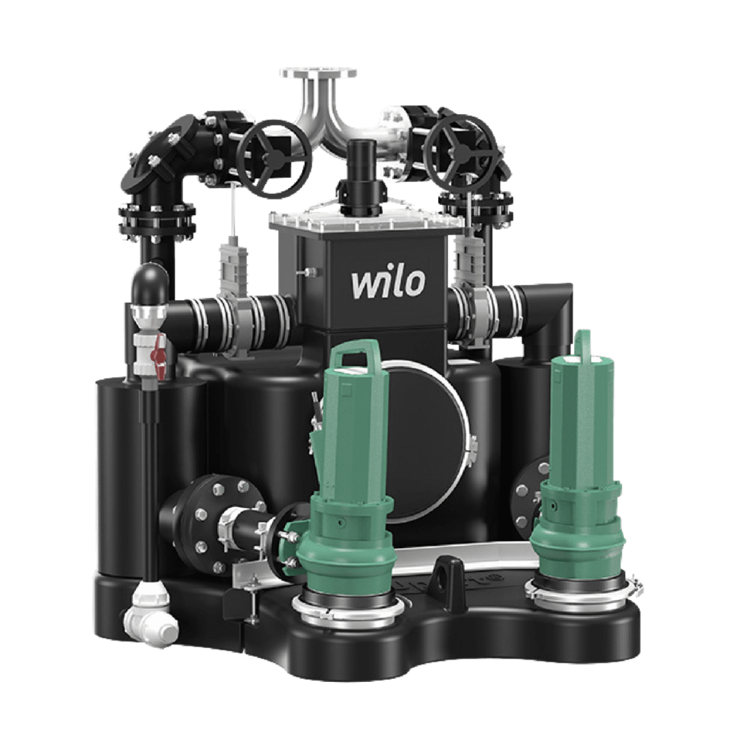 Стандартизированная напорная установка для отвода сточных вод с системой сепарации твердых веществ Wilo EMUport CORE 50.2-20A