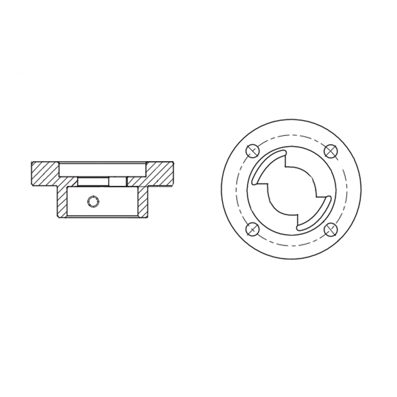 Специальный ISO-фланец для установки приводов на краны шаровые БРОЕН БАЛЛОМАКС Ду 15-100
